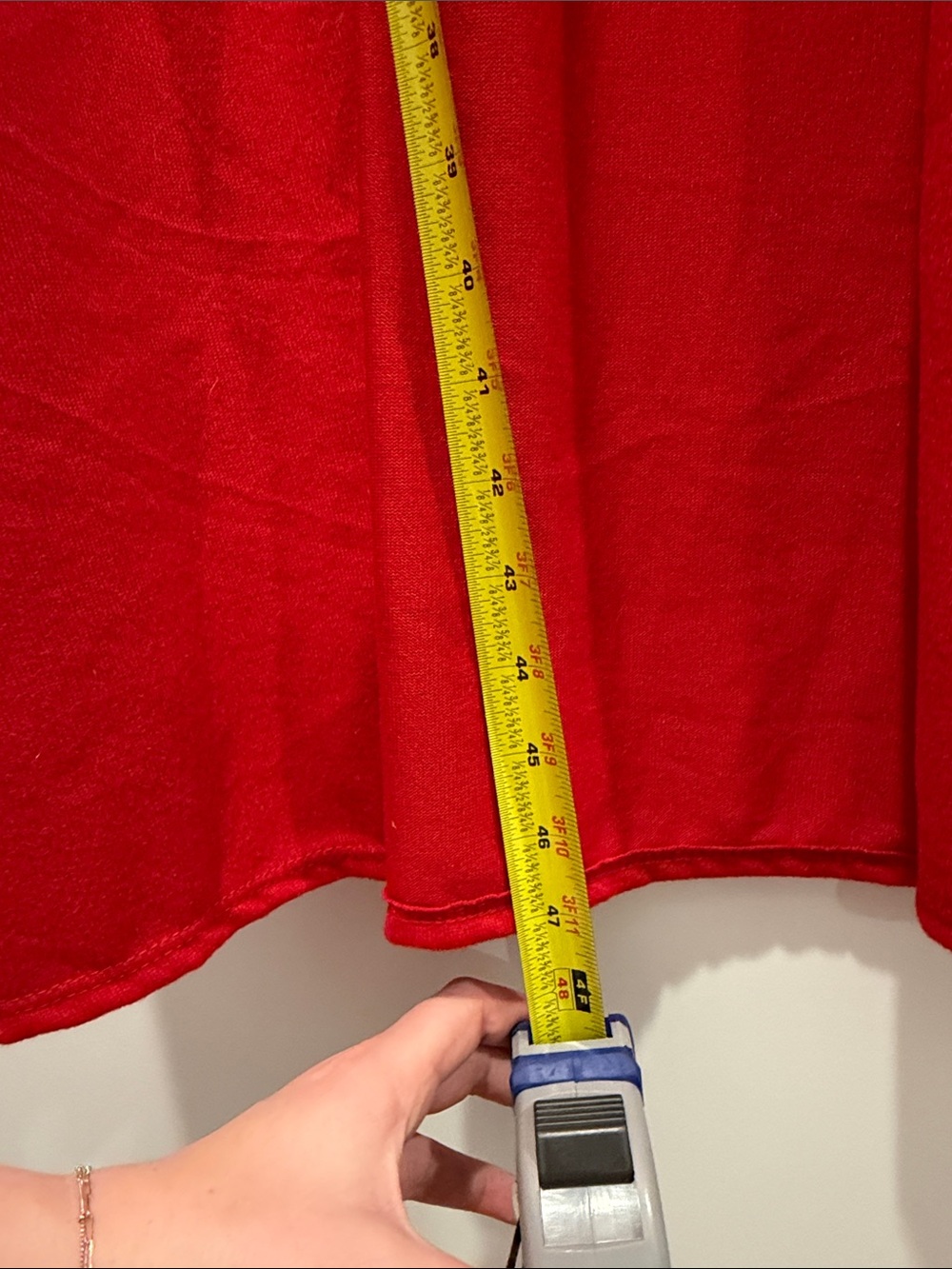 Agnes & Dora Long Open-Front Red Duster Robe - Picture 5 of 6
